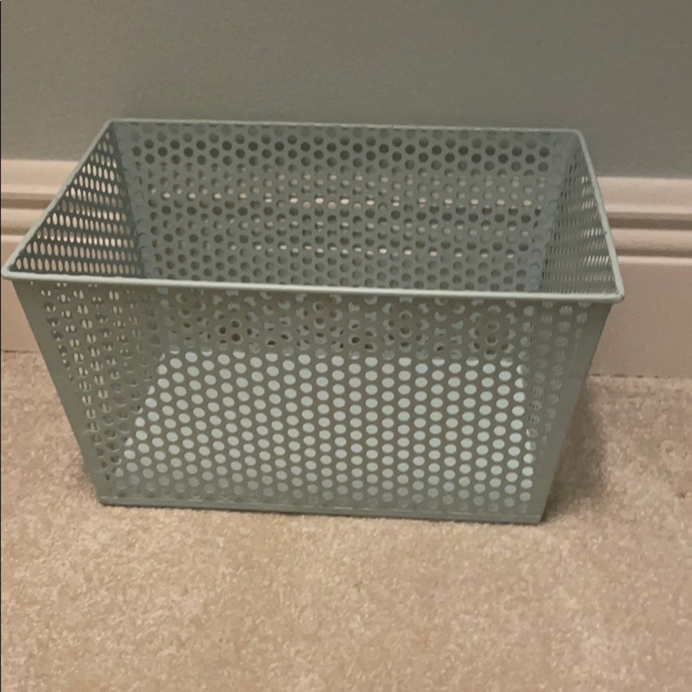 (CUSTOMIZABLE) Baby blue basket organizer.